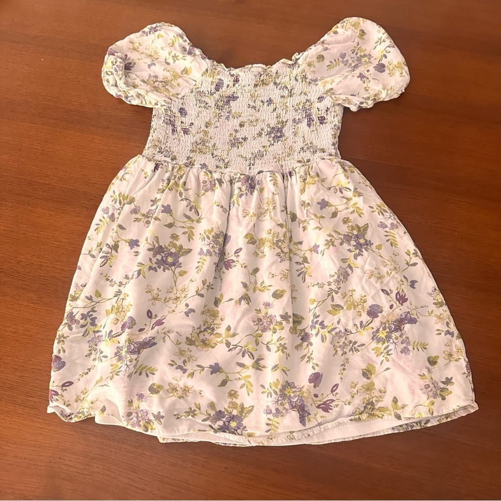 art class Kids Floral Set - Green Romper and Cream Dress Size 7/8 - Picture 11 of 11